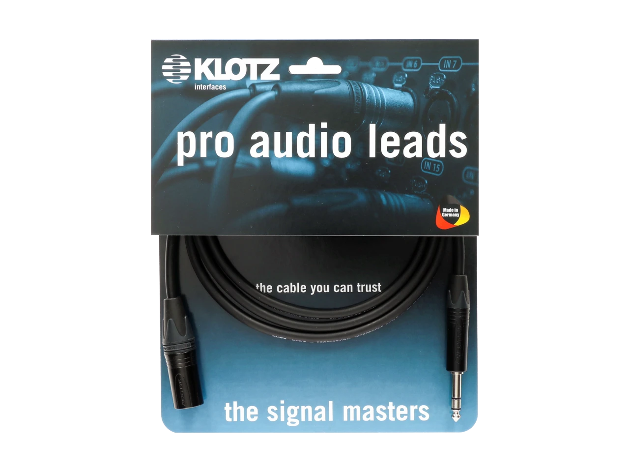Klotz Cables Pro Audio Leads XLRm-KLst 1,0m 